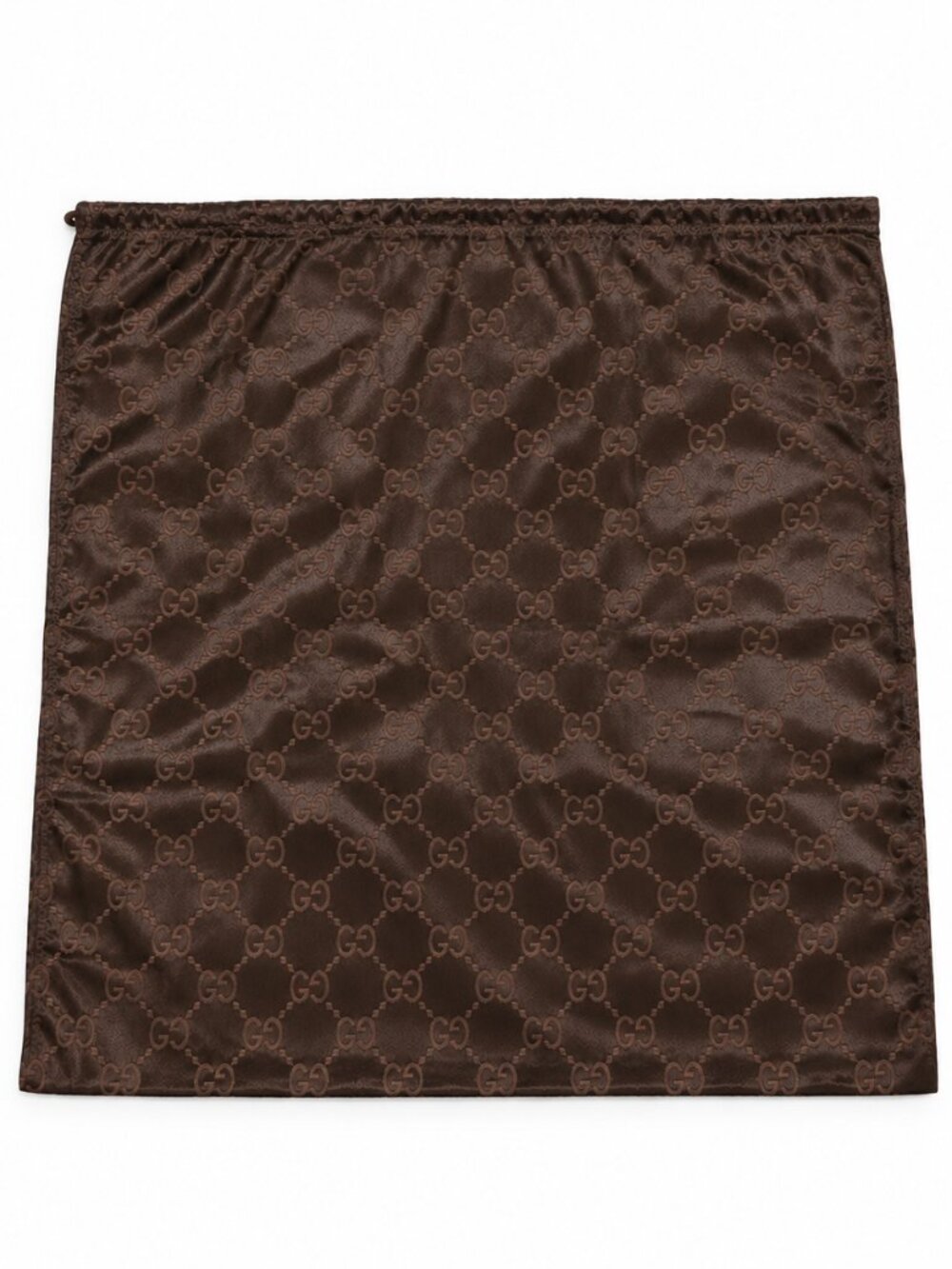 Gucci GG Monogram Brown Drawstring Dust Bag Storage Bag Large 22" x 23"
